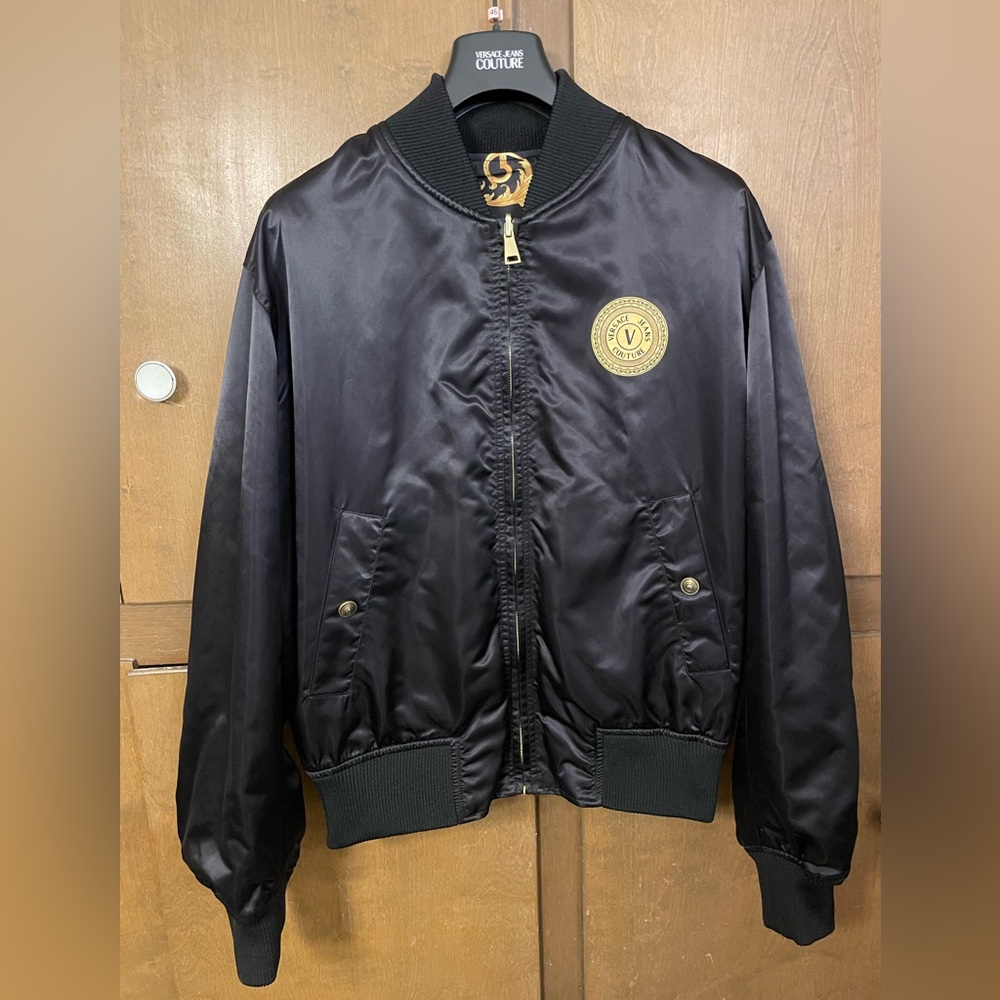 Versace Jeans Couture Reversible Baroque Bomber Jacket 36 US S